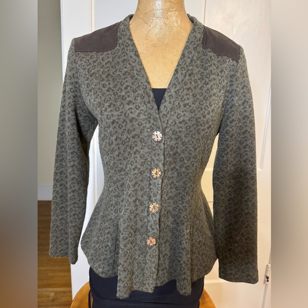 Cheetah print cardigan